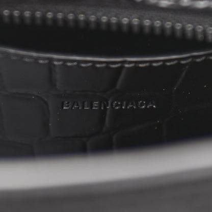 Balenciaga Semi Shiny Calfskin Crocodile Embossed Neo Classic Black Hardware Mini City Black 7 of 9