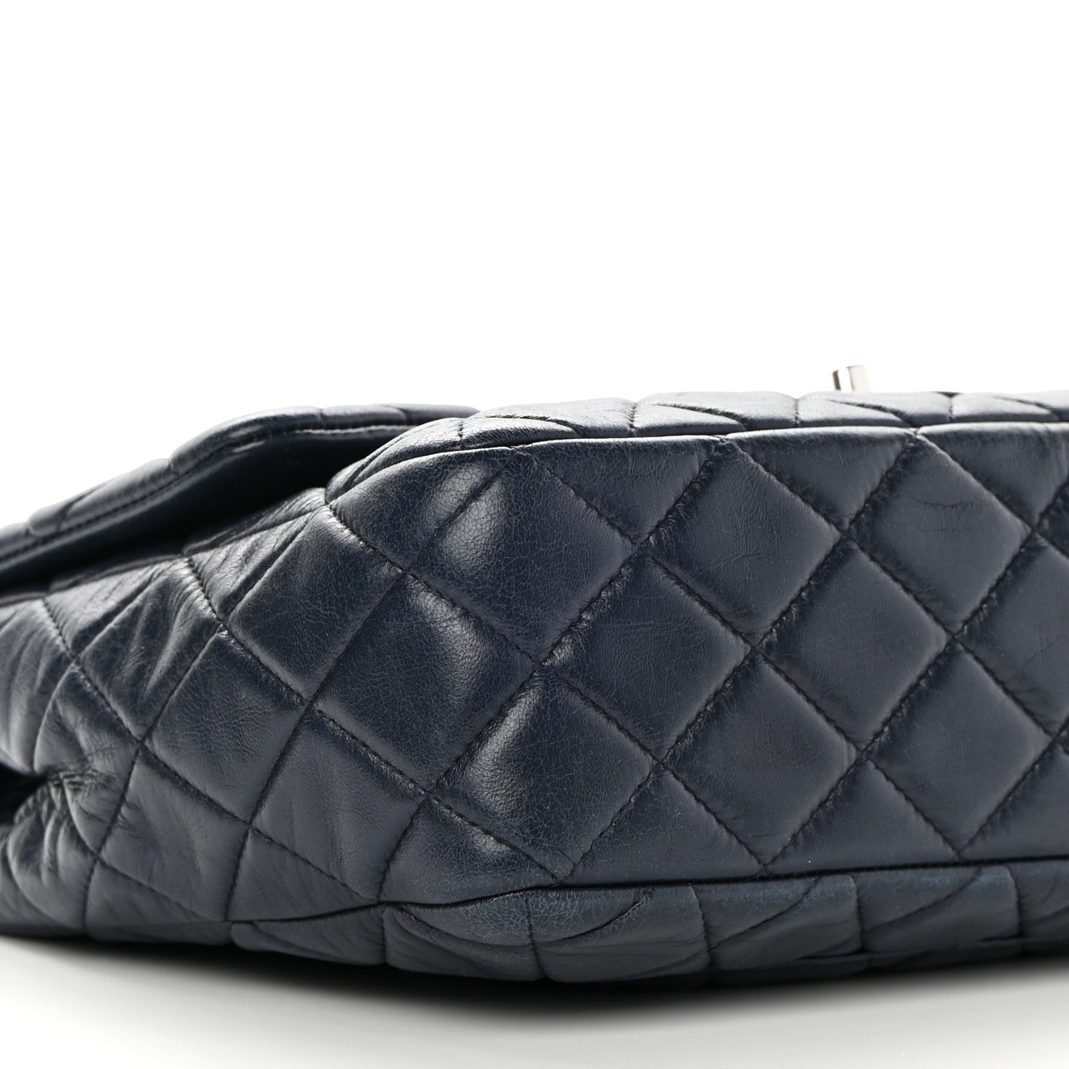 Chanel Lambskin Quilted Jumbo Single Flap Navy 8 of 11