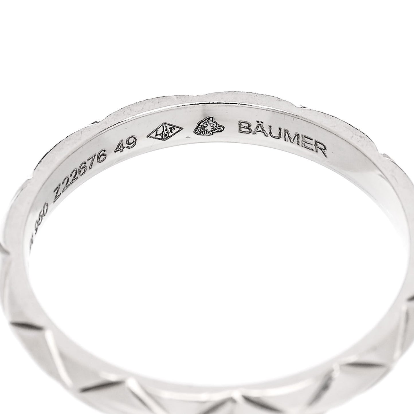 Platinum Mini Coco Crush Ring 49 4.75