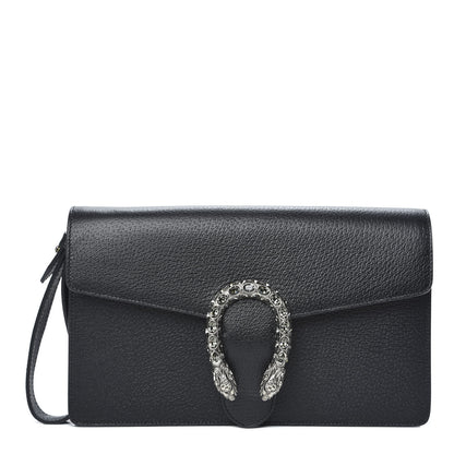 Gucci Dollar Calfskin Crystal Dionysus Clutch Wristlet Black Black Diamond 1 of 10