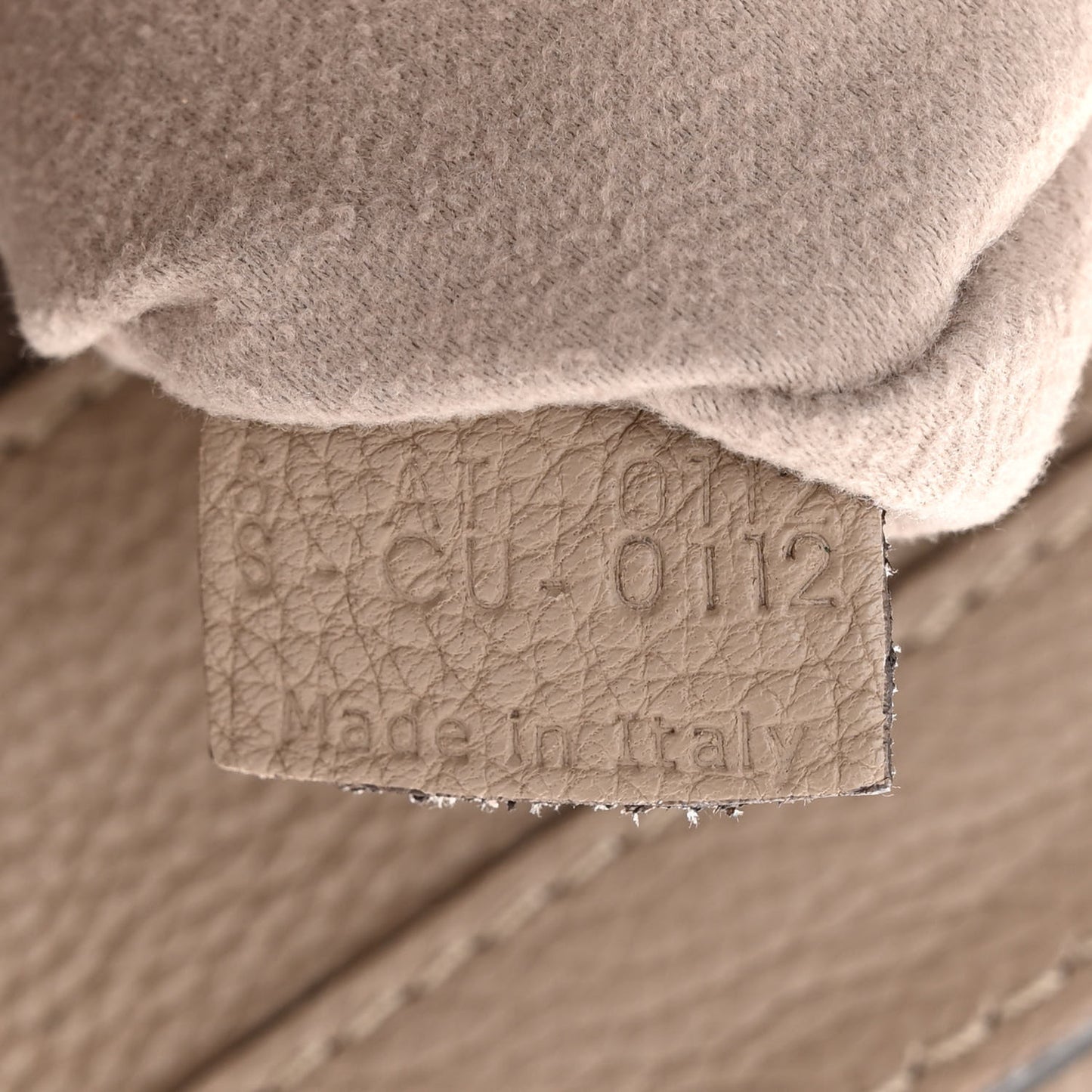 Drummed Calfskin Micro Luggage Dune