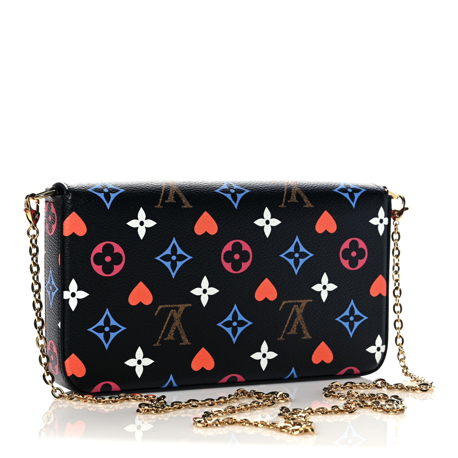 Louis Vuitton Game On Felicie Chain Wallet Black 3 of 10