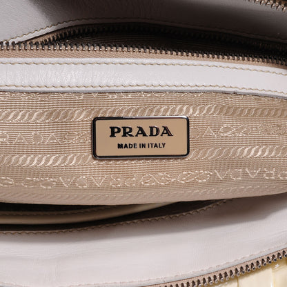 Prada Vernice Dressy Gaufre Tote White 6 of 10