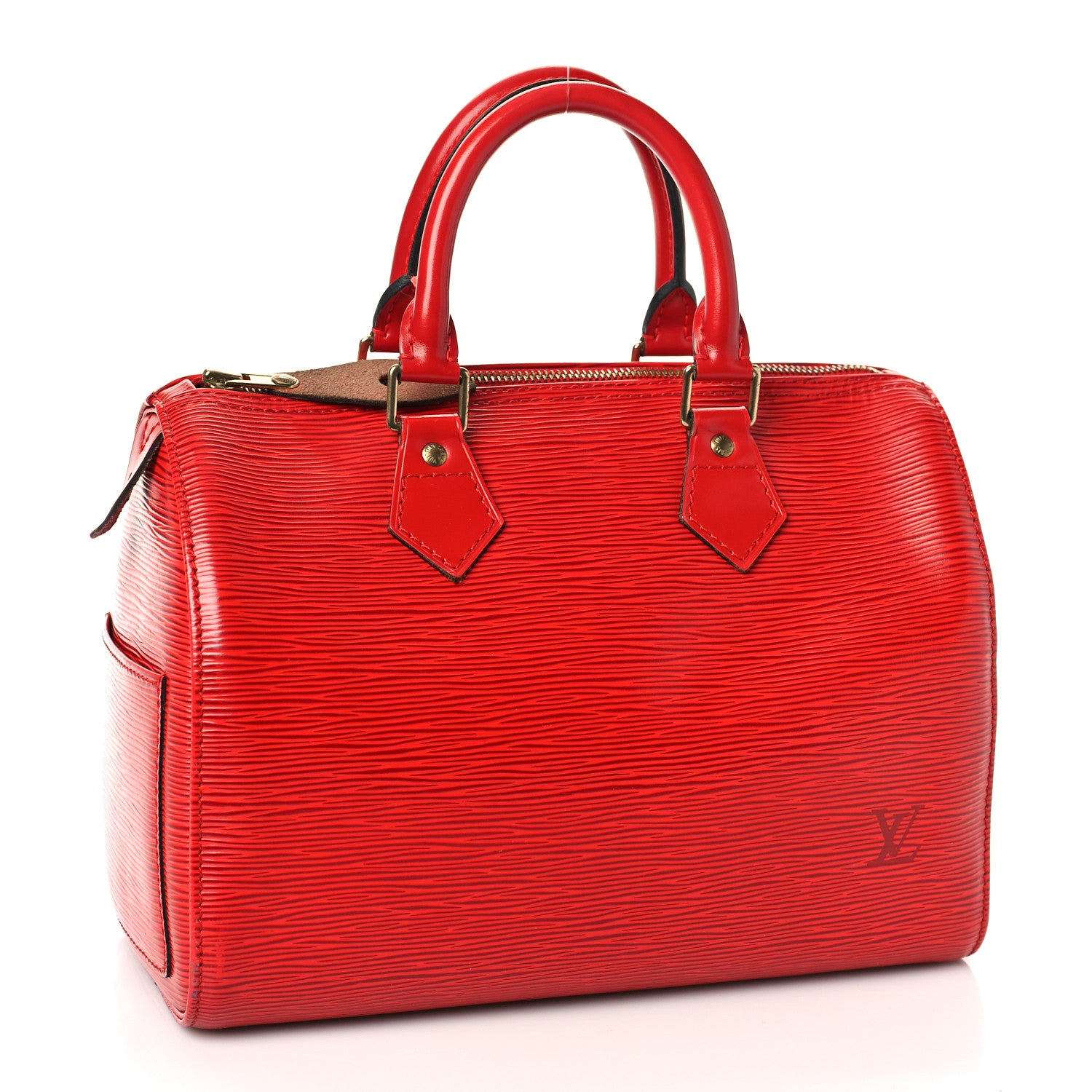 Louis Vuitton Epi Speedy 25 Castillan Red 3 of 11