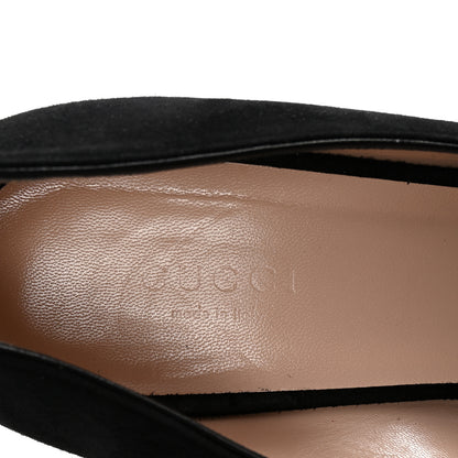 Gucci Kid Scamosciato GG Marmont Fringe 50mm Loafer Pumps 39.5 Black 8 of 10