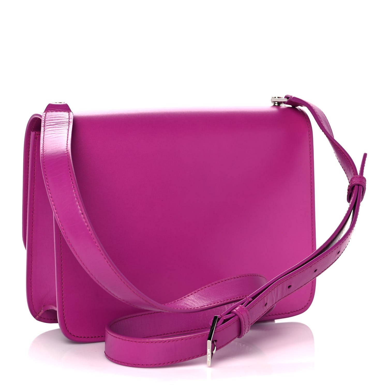 Saint Laurent Smooth Calfskin Le Carre Shoulder Bag Purple 3 of 12