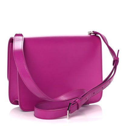 Saint Laurent Smooth Calfskin Le Carre Shoulder Bag Purple 3 of 12