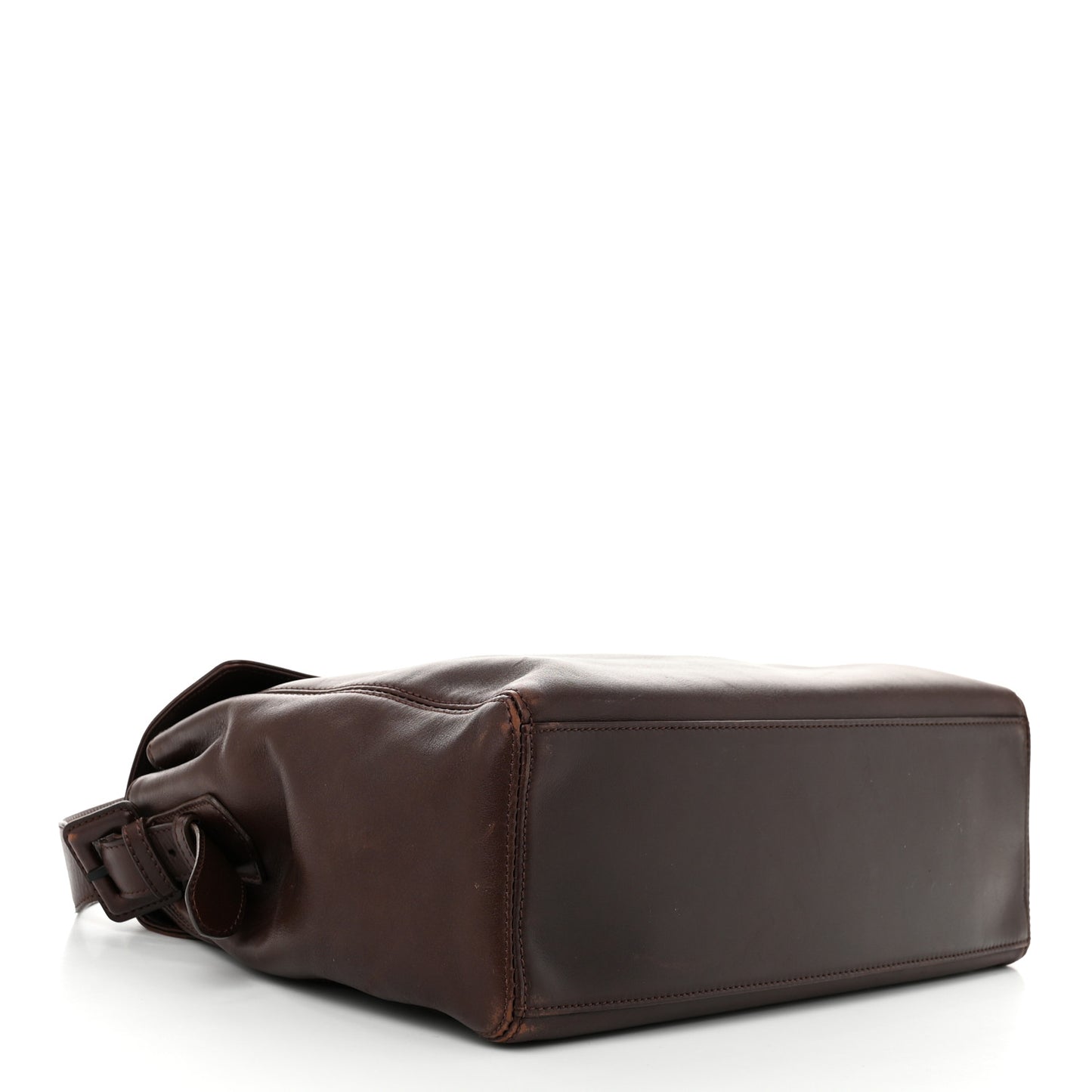Lambskin Logo Messenger Flap Brown