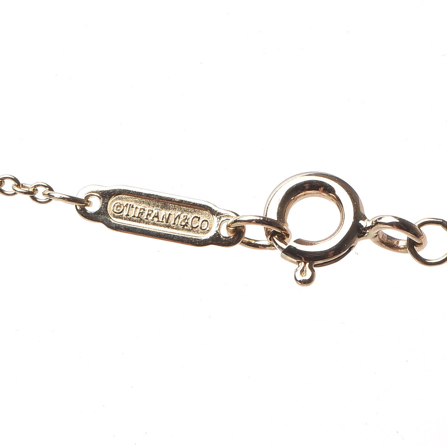 Tiffany 18K Yellow Gold Knot Key Pendant Necklace 5 of 7