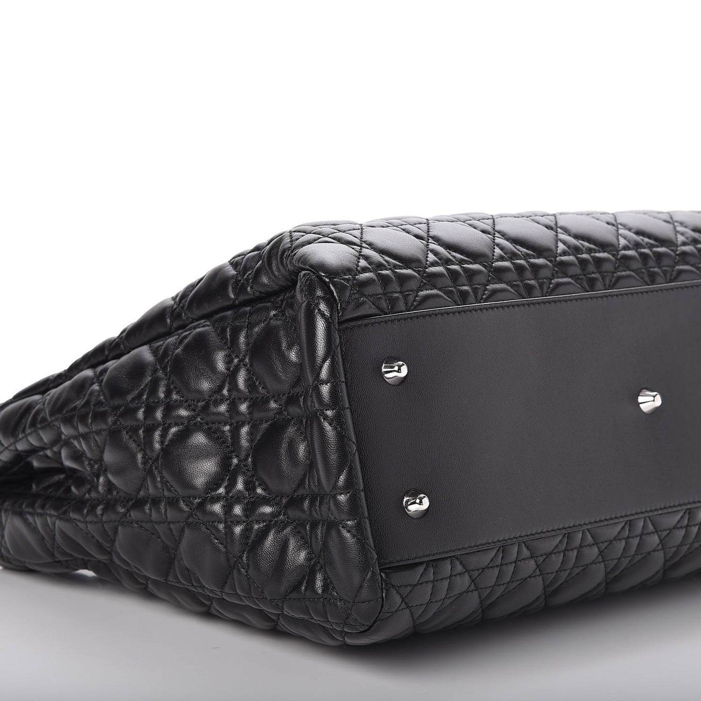 Lambskin Cannage Large Dior Soft Shopping Tote Black