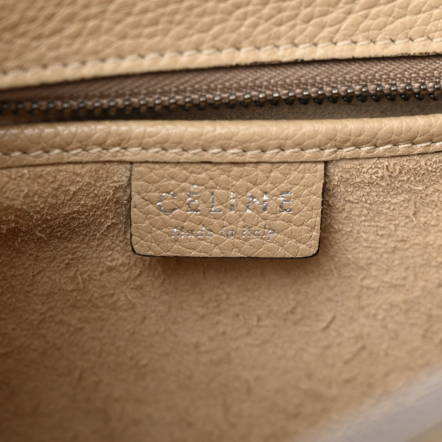 Drummed Calfskin Nano Luggage Dune