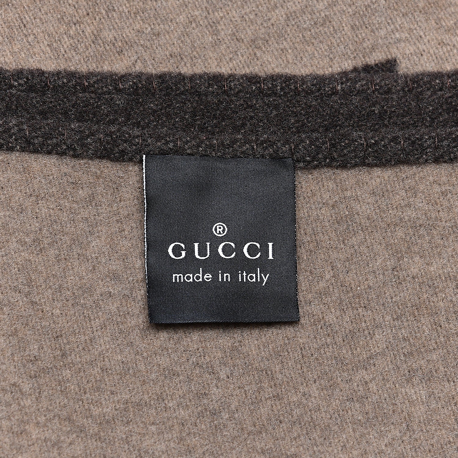 Gucci Wool Cashmere GG Monogram Blanket Dark Brown 3 of 3
