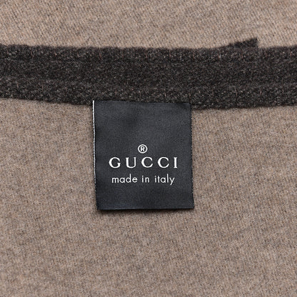 Gucci Wool Cashmere GG Monogram Blanket Dark Brown 3 of 3