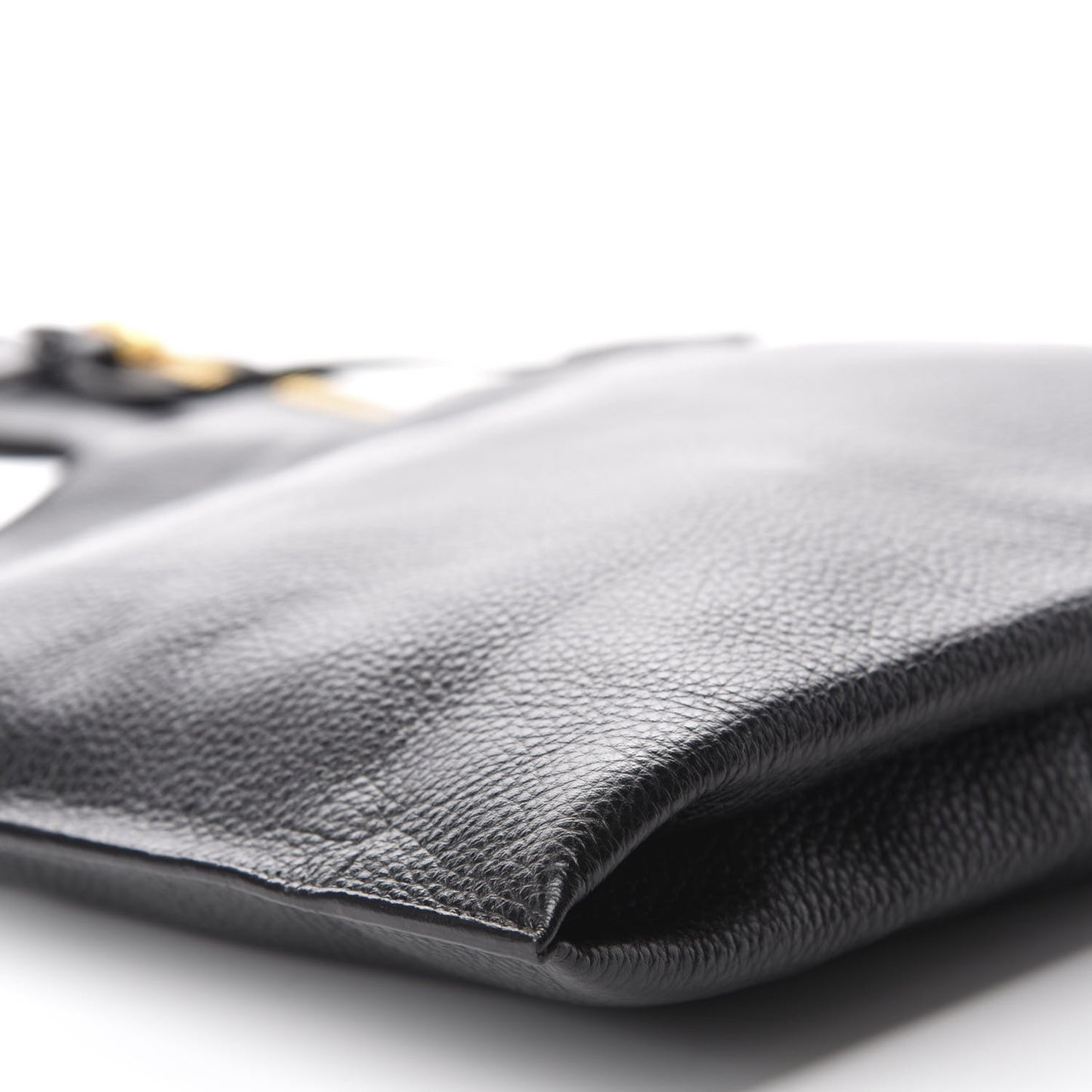 Ramskin Large Alix Padlock Zip Shoulder Bag Black