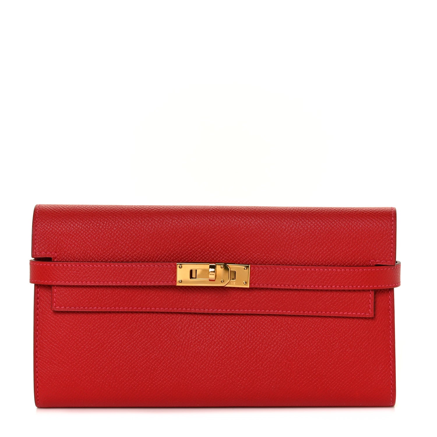 Hermes Epsom Kelly Longue Wallet Rouge Casaque 1 of 8