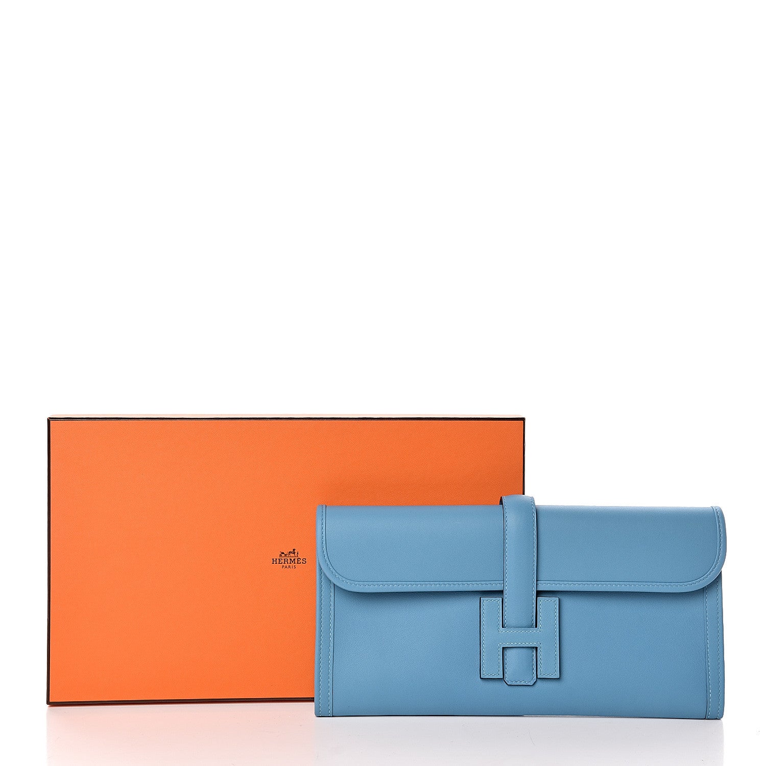 Hermes Swift Jige Elan 29 Clutch Bleu Du Nord Vert Verone 9 of 9