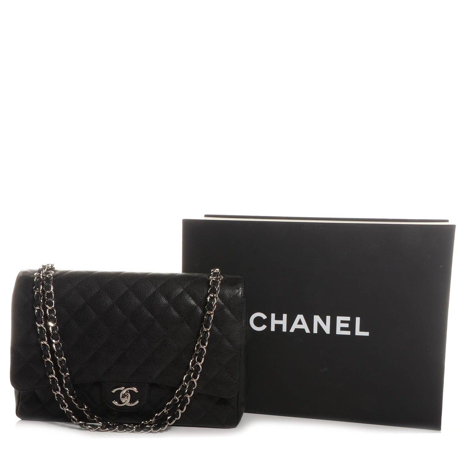 Chanel Caviar Quilted Maxi Double Flap Black 5 of 9