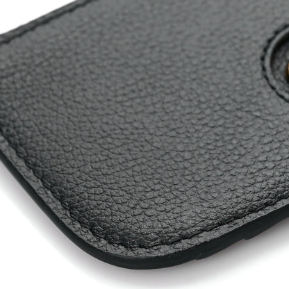 Versace Grained Calfskin La Medusa Zip Card Case Black 7 of 9