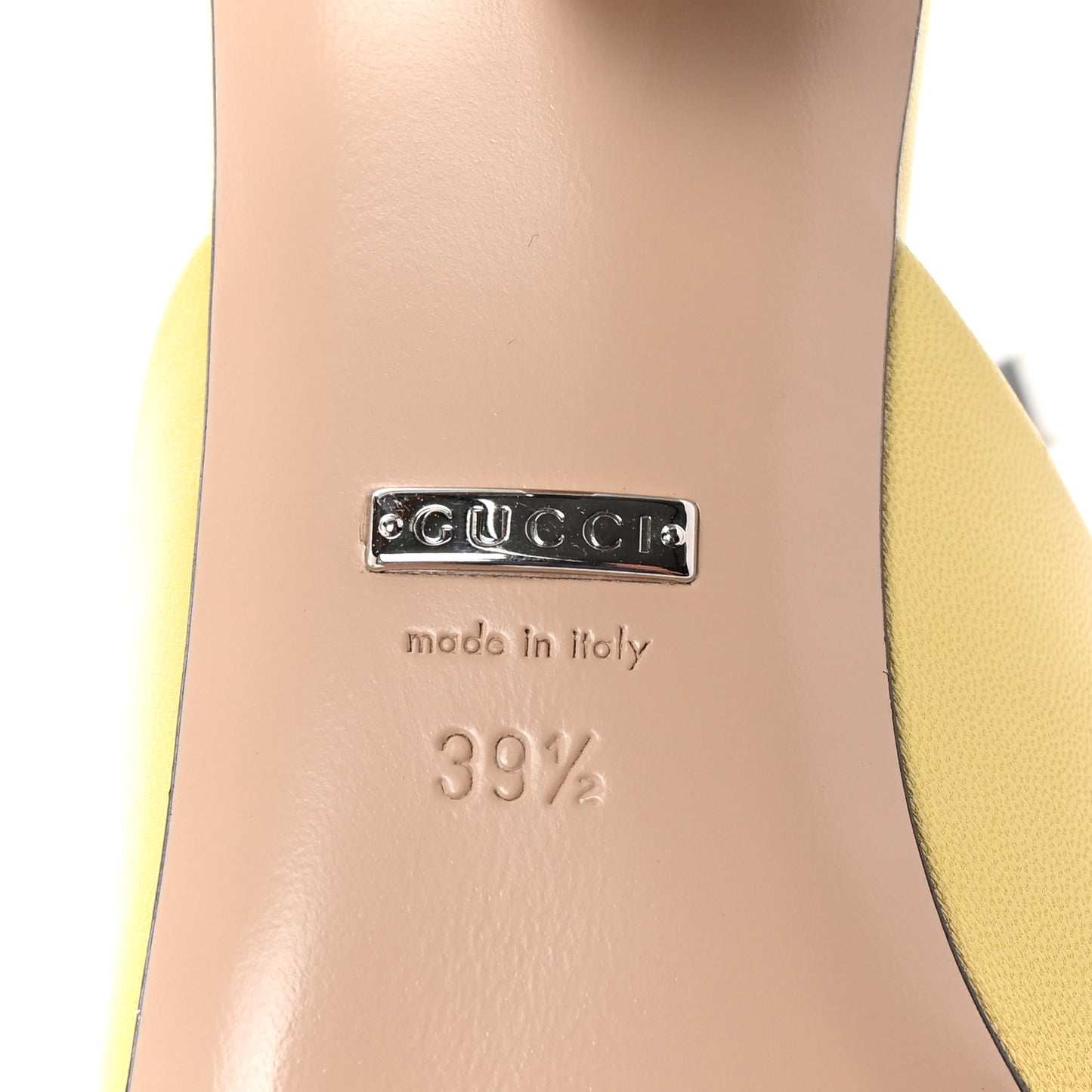 Malaga Kid Interlocking G Sandals 39.5 Banana