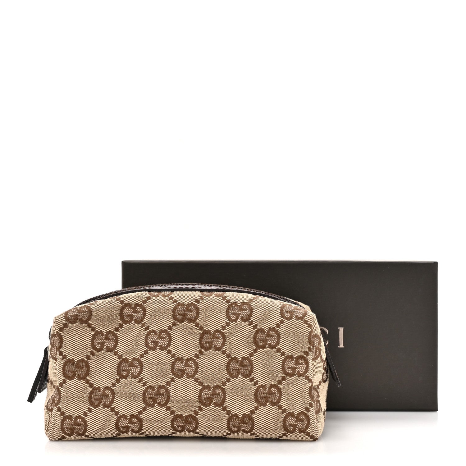 Gucci Monogram Small Balthus Cosmetic Case Beige Ebony Cocoa 8 of 8