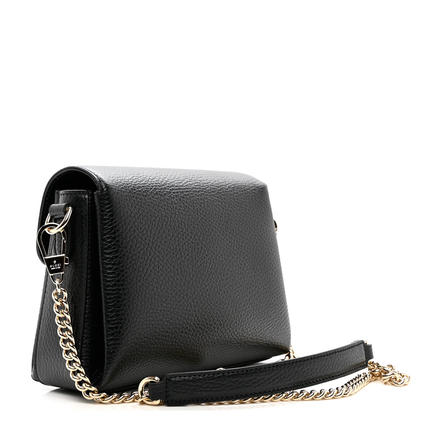 Gucci Dollar Calfskin Interlocking G Crossbody Bag Black 3 of 9