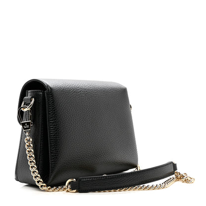 Gucci Dollar Calfskin Interlocking G Crossbody Bag Black 3 of 9