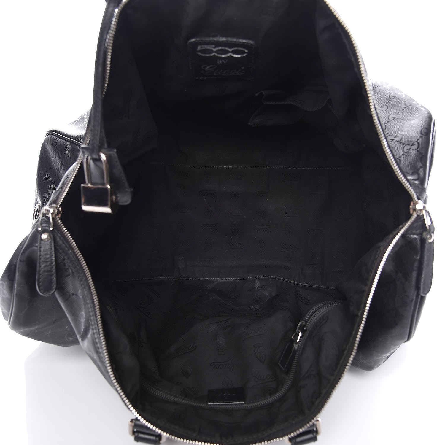 Gucci Imprime Monogram Web Carry On Duffle Bag Black 5 of 19