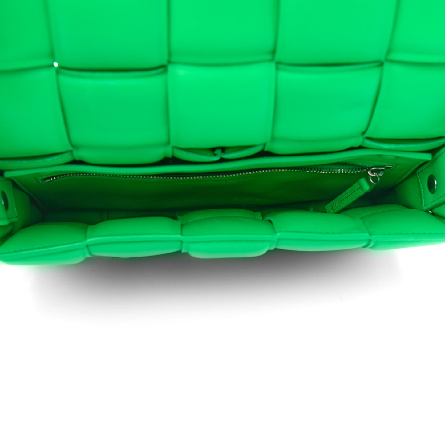 Nappa Maxi Intreccio Padded Cassette Crossbody Bag Grass