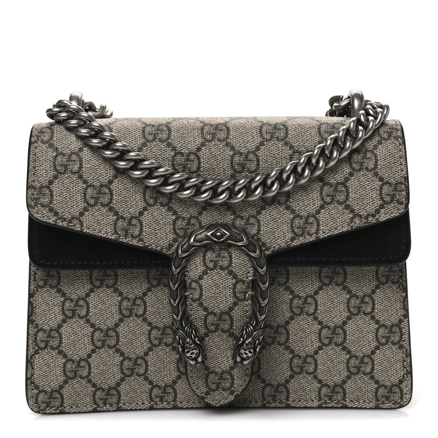 GG Supreme Monogram Super Mini Dionysus Shoulder Bag Black