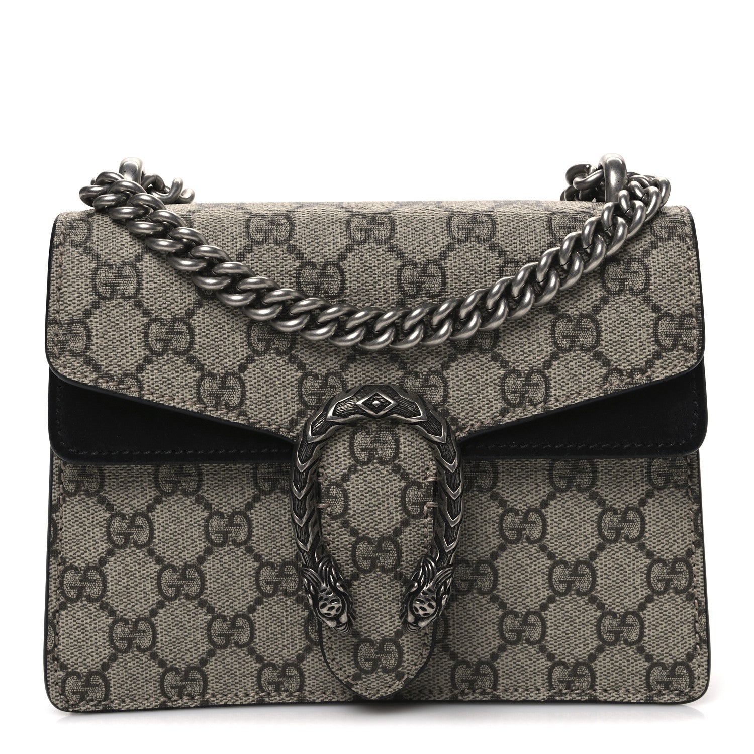 Gucci GG Supreme Monogram Super Mini Dionysus Shoulder Bag Black 1 of 11