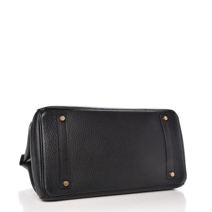 Hermes Taurillon Clemence Birkin 35 Black 6 of 33