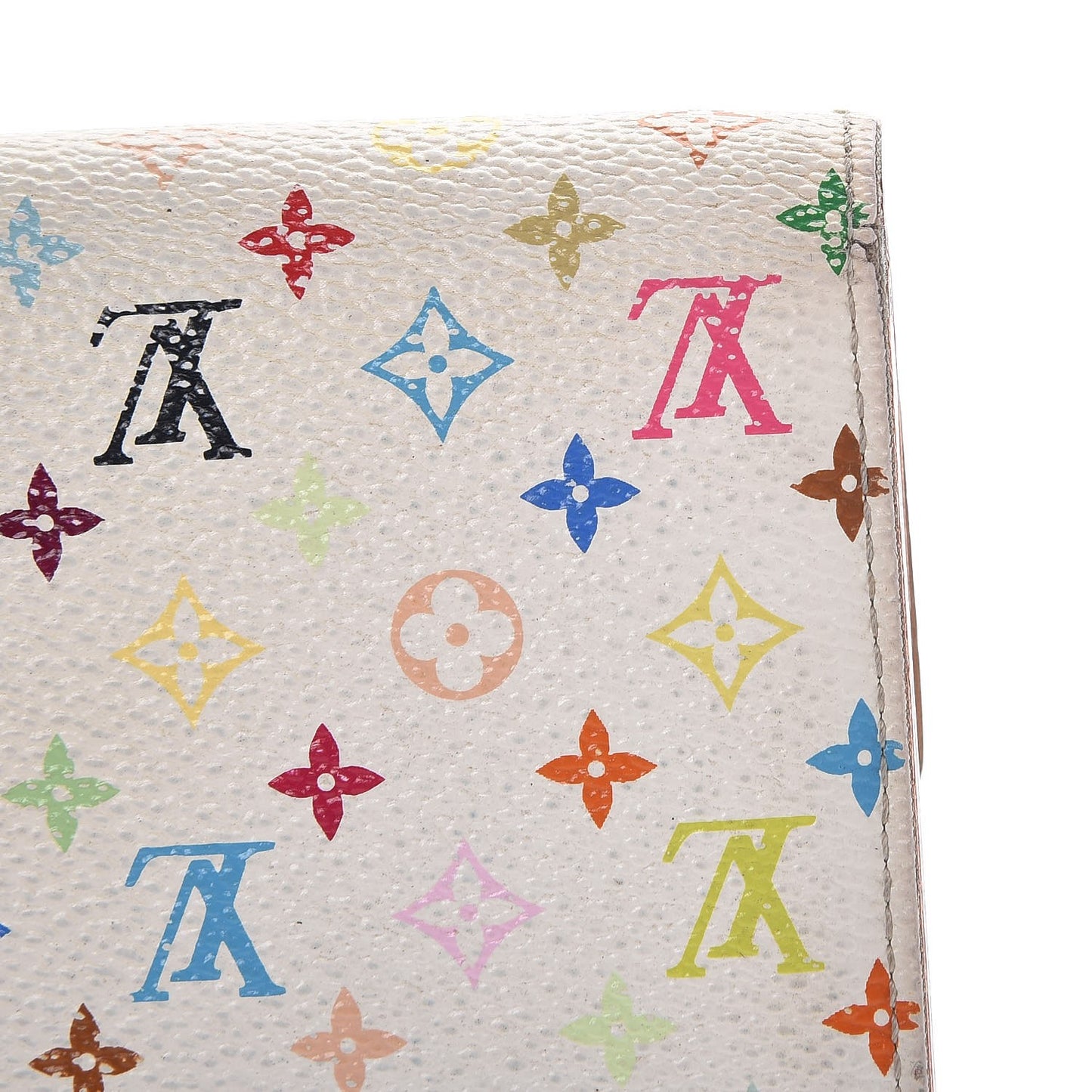 Monogram Multicolor Sarah Wallet White