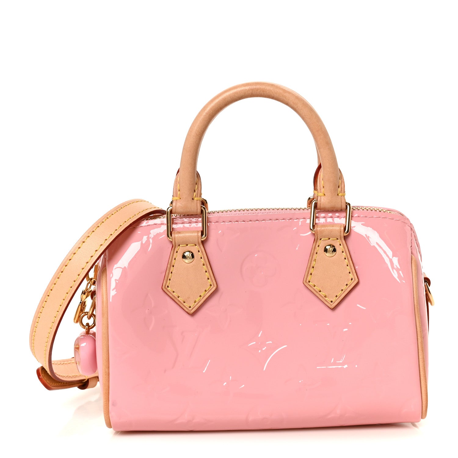 Louis Vuitton Vernis Monogram Nano Speedy Mochi Pink 1 of 11