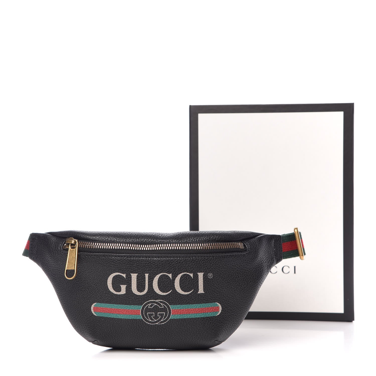 Gucci Grained Calfskin Small Logo Belt Bag Black 8 of 8