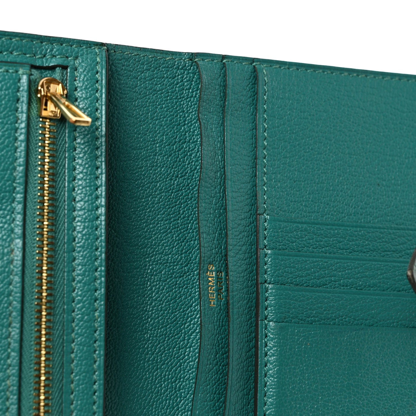 Ostrich Bearn Compact Wallet Vert Vertigo