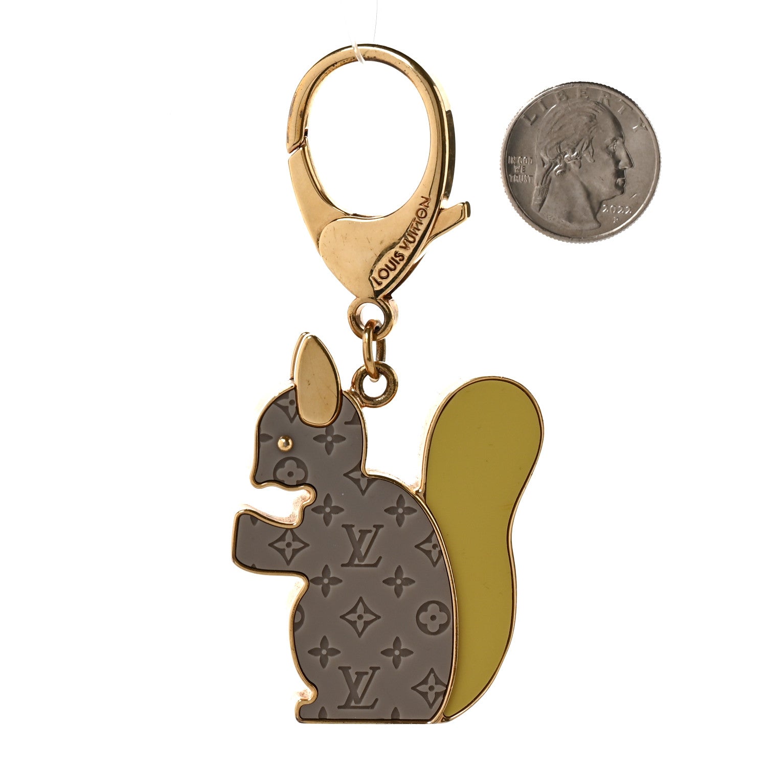 Louis Vuitton Resin Anamania Ecureil Squirrel Bag Charm Gris Art Deco 2 of 5