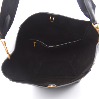 Celine Soft Grained Calfskin Sangle Bucket Bag Black 5 of 8