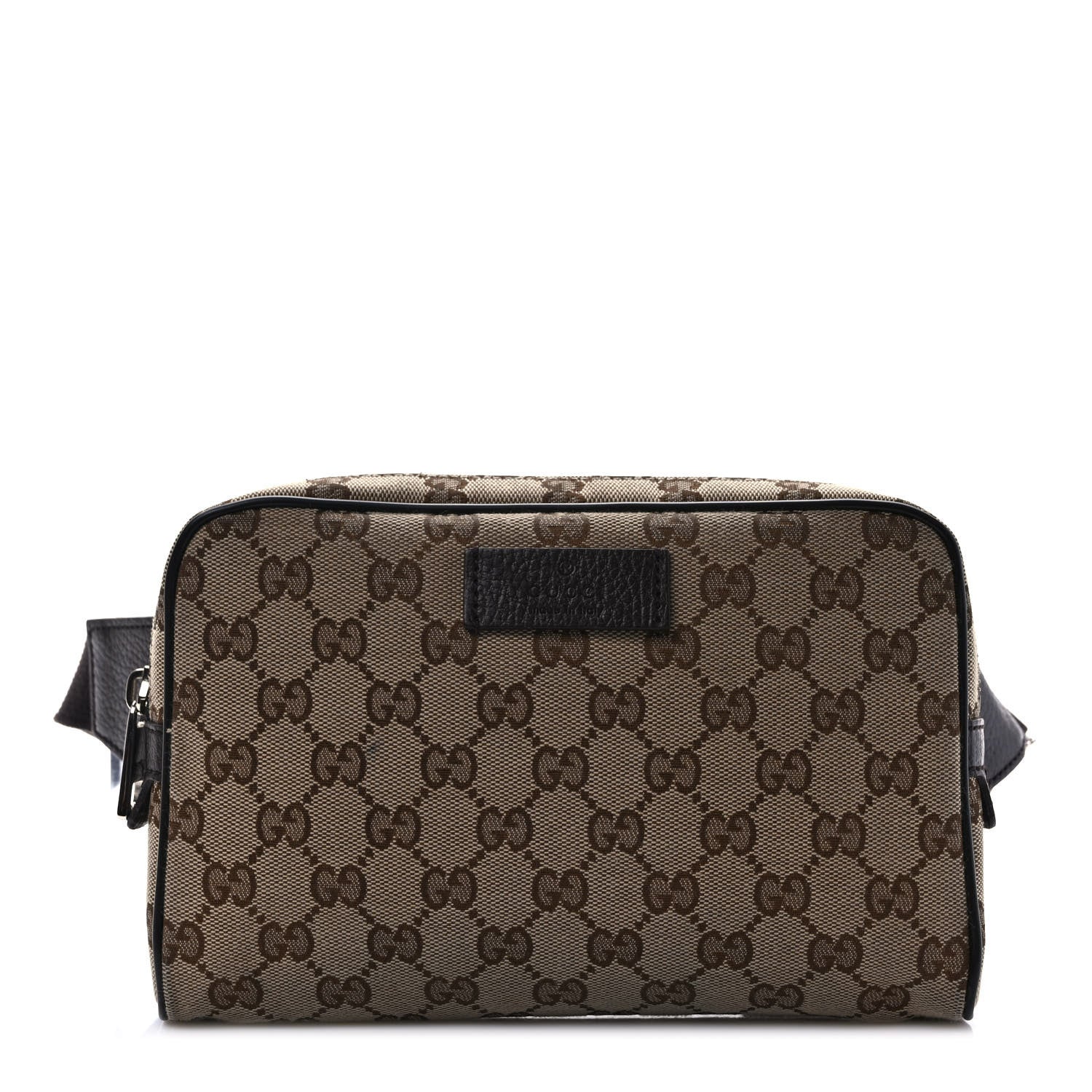 Gucci Monogram Dollar Calfskin Belt Bag Beige Ebony Testa di Moro Marrone Scuro 1 of 9