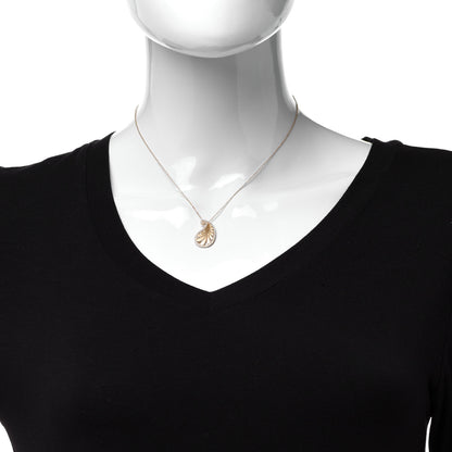 Tiffany 18K Yellow Gold Diamond Paloma Picasso Villa Palm Pendant Necklace 2 of 5