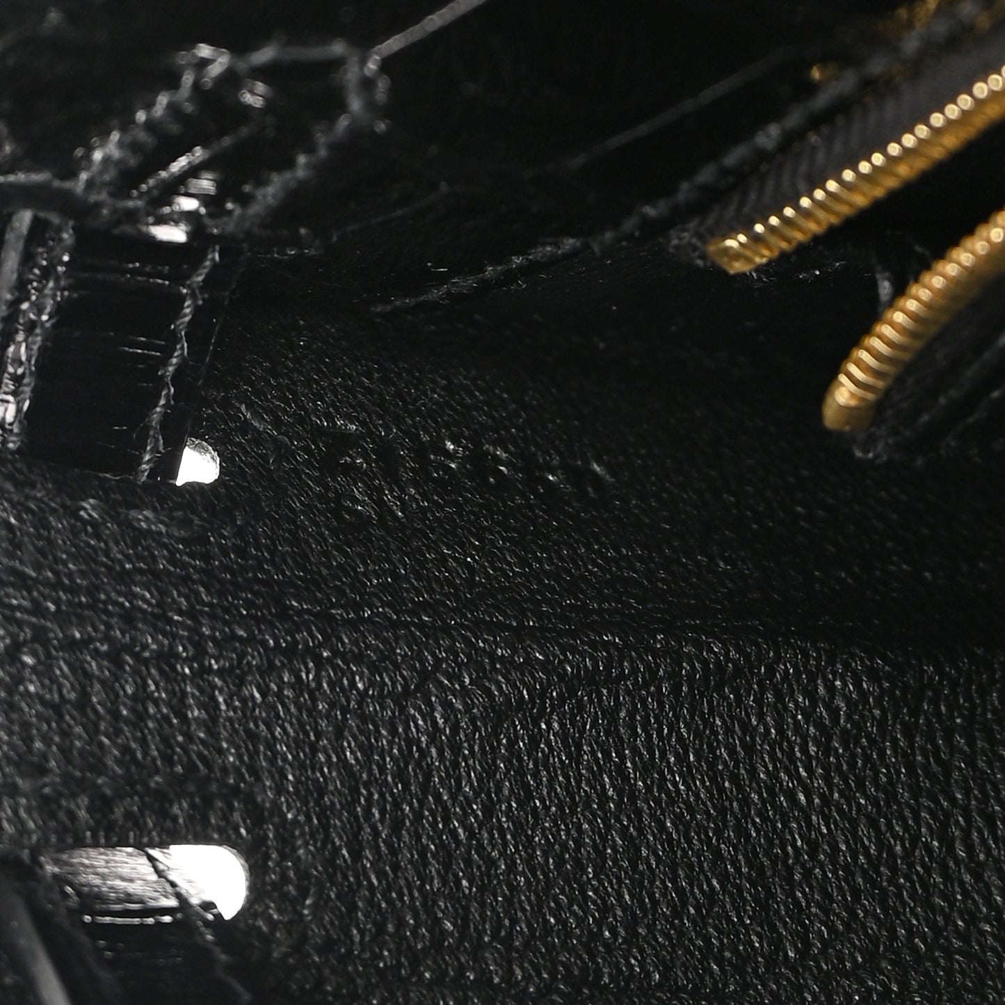 Shiny Alligator Kelly Sellier 25 Black