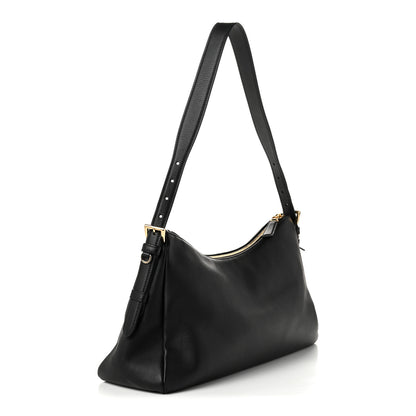 Prada Soft Calfskin Large Aimée Shoulder Bag Black 3 of 10