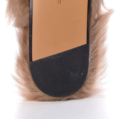 Gucci Calfskin Fur Mens Princetown Slippers 8 Black 11 of 12