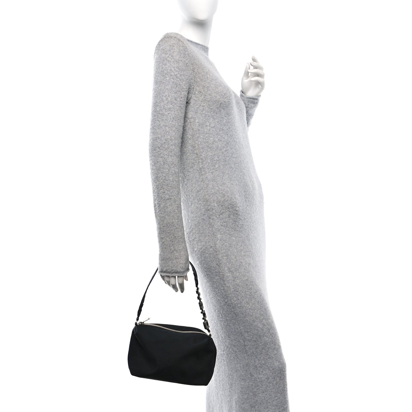 Nylon Canvas Heiress Sport Shoulder Bag Black