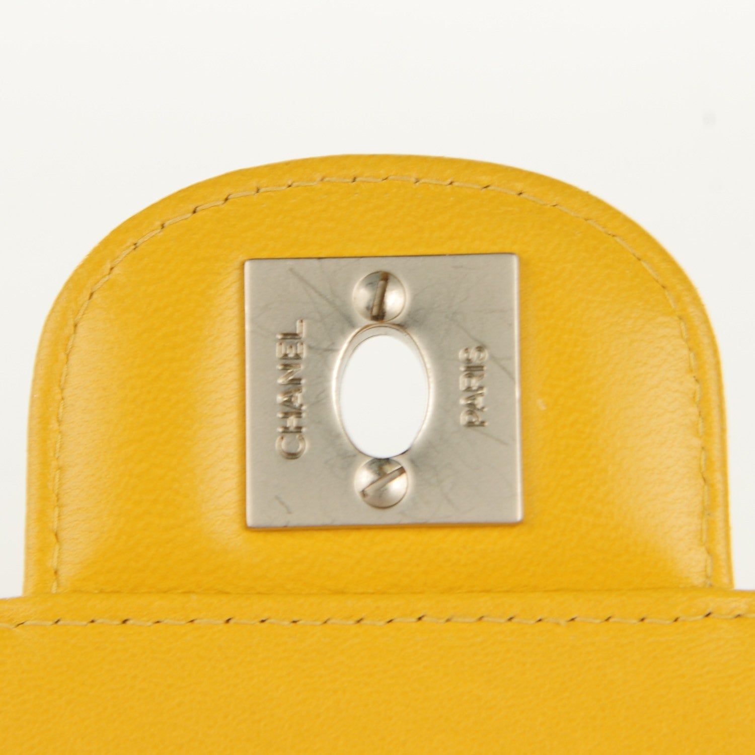Chanel Nylon Quilted East West Travel Chocolate Bar Flap Yellow 6 of 9