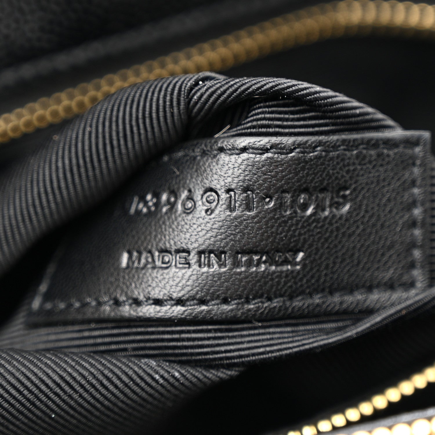 Saint Laurent Grain De Poudre Matelasse Chevron Monogram Shopping Bag Black 7 of 14