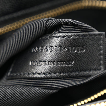 Saint Laurent Grain De Poudre Matelasse Chevron Monogram Shopping Bag Black 7 of 14