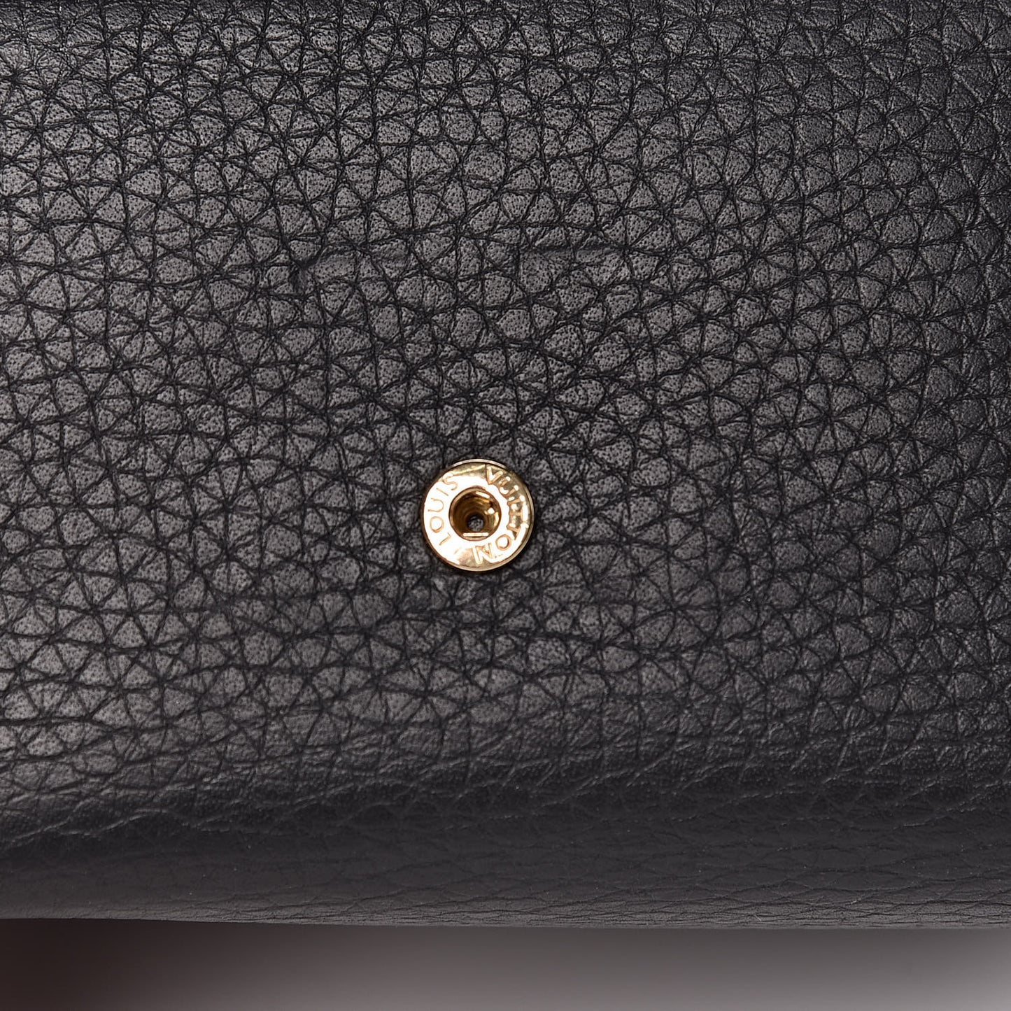Taurillon Studded Sol Capucines Compact Wallet Black
