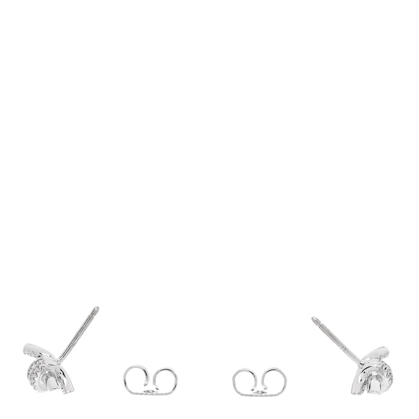 18K White Gold Diamond Tiffany Knot Earrings