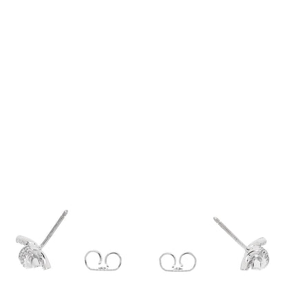 Tiffany 18K White Gold Diamond Tiffany Knot Earrings 3 of 4