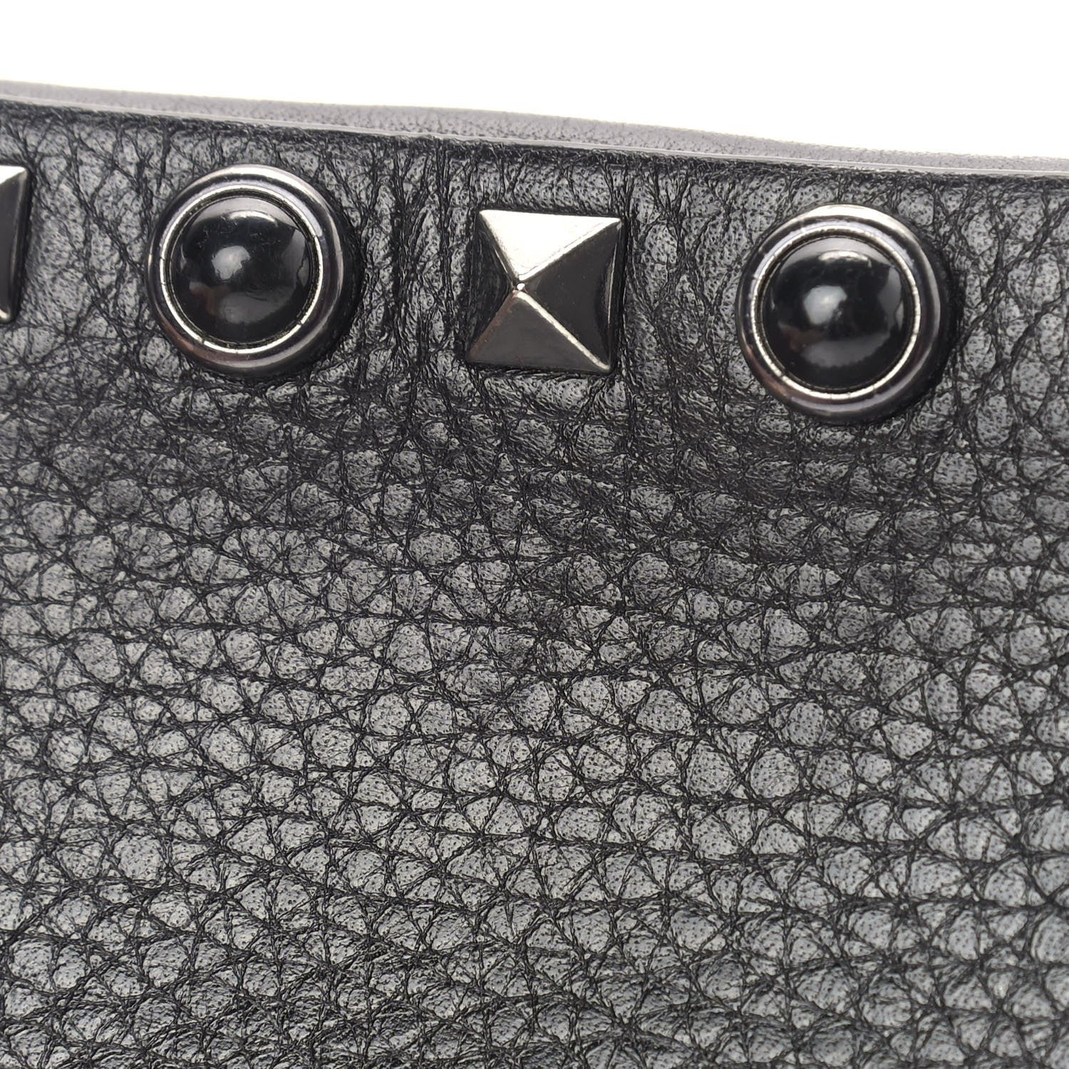 Valentino Garavani Calfskin Small Rockstud Rolling Chain Camera Crossbody Bag Black 9 of 11